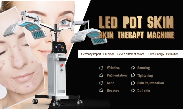 Lampu Wajah LED Inframerah Terapi LED PDT Mesin Profesional Bio Fotomodulasi Cahaya Fototerapi LED 0