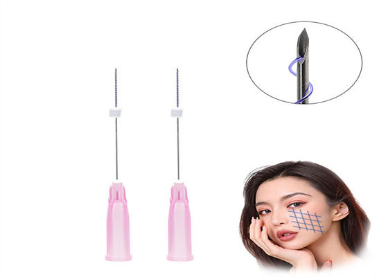Collagen yang dapat diserap Pdo Thread Filler Cog 6D W Cannula Lifting Thread