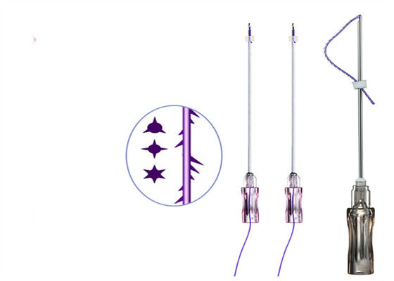Collagen yang dapat diserap Pdo Thread Filler Cog 6D W Cannula Lifting Thread