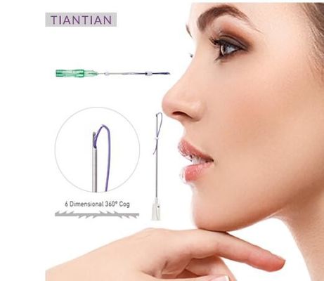 kuat angkat PDO PCL PLLA Benang 25mm 38mm Nose Thread Lift 18g 19g
