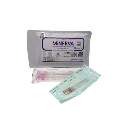 PDO PCL PLLA benang untuk face lifting 4D 6D 8D 18g 19g 21g 100mm L W Blunt Type