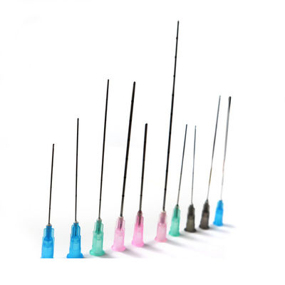 Hipodermic Micro Cannula sekali pakai Jarum ujung tumpul dengan fleksibel
