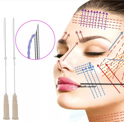 Benang PDO Cog Sekali Pakai Jarum Tumpul Hidung Cetakan Hiu Angkat Benang PDO