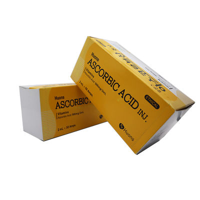 Vitamin C Asam askorbat dari Huons larut dalam air Vitamin Setiap kotak berisi 50 Laroscorbine injeksi 0,5 g / 2 ml