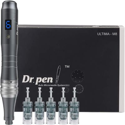 Dr. Pen Ultima M8 Profesional Microneedling Dermapen USB Isi Ulang 5pcs Jarum Kartrid 32Pin