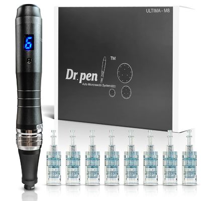 Dr. Pen Ultima M8 Profesional Microneedling Dermapen USB Isi Ulang 5pcs Jarum Kartrid 32Pin