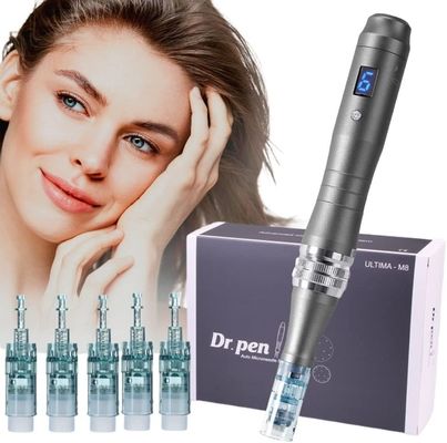 Dr. Pen Ultima M8 Profesional Microneedling Dermapen USB Isi Ulang 5pcs Jarum Kartrid 32Pin