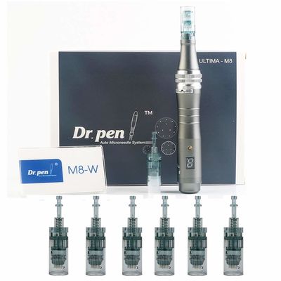 Dr. Pen Ultima M8 Profesional Microneedling Dermapen USB Isi Ulang 5pcs Jarum Kartrid 32Pin