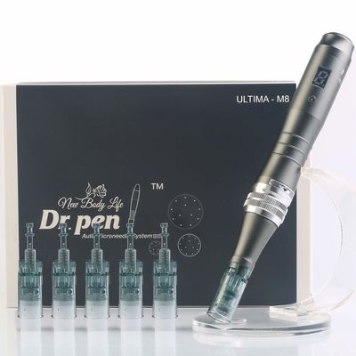 Dr. Pen Ultima M8 Profesional Microneedling Dermapen USB Isi Ulang 5pcs Jarum Kartrid 32Pin
