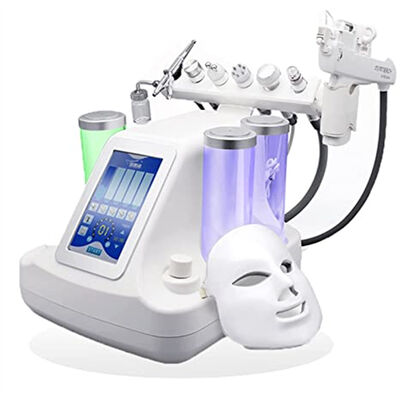7 In 1 RF Oxygen Injector Facial Microcurrent LED Mask Deep Cleaning Mesin Gelembung Kecil Perawatan Kulit Mesin Dermabrasi Hydra