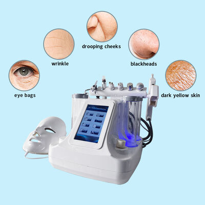 7 In 1 RF Oxygen Injector Facial Microcurrent LED Mask Deep Cleaning Mesin Gelembung Kecil Perawatan Kulit Mesin Dermabrasi Hydra