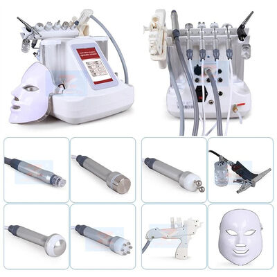 7 In 1 RF Oxygen Injector Facial Microcurrent LED Mask Deep Cleaning Mesin Gelembung Kecil Perawatan Kulit Mesin Dermabrasi Hydra