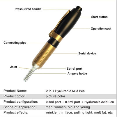 Pena Asam Hyaluronic Suntik Stainless Steel Anti Penuaan
