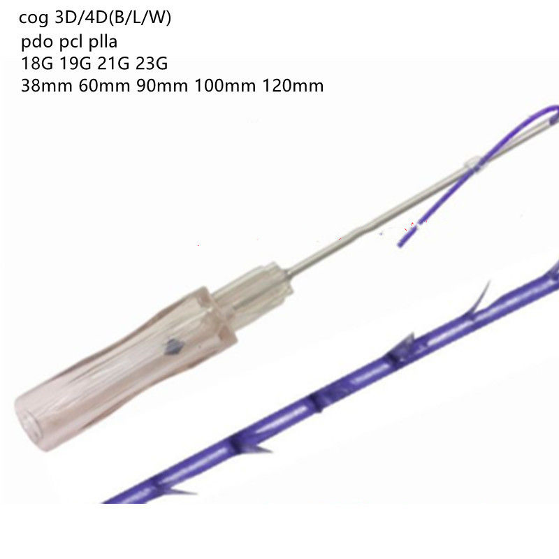 Polidioxanona Fio De Sutura Cannula Cog Barbed Thread cog 2-1 3-1 4-1 5-1 3D 4D Lift