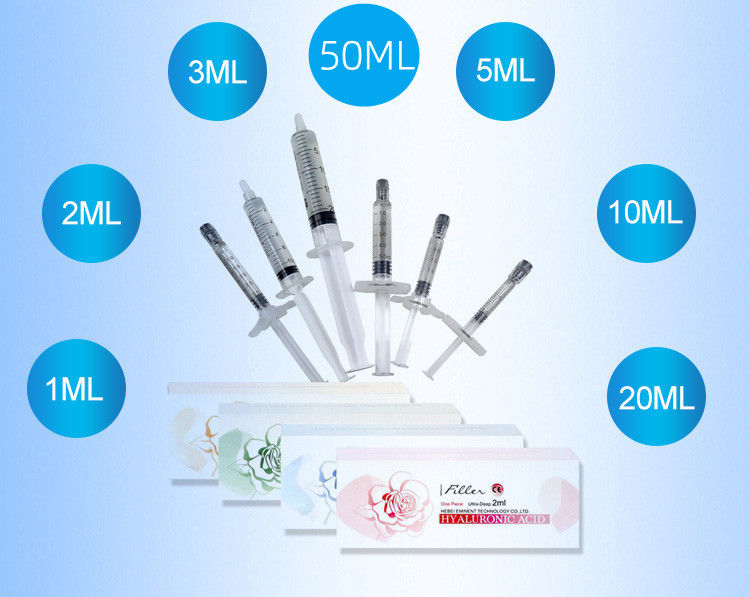 Hyaluronic Acid Dermal Filler Kerutan Hapus 1ml 2ml 3ml 5ml 10ml 20ml 50ml HA Filler